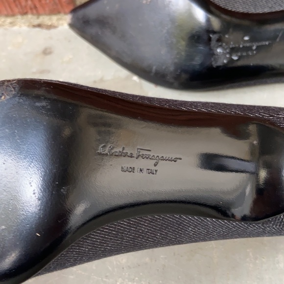 Salvatore Ferragamo Denim Heels - Picture 9 of 11